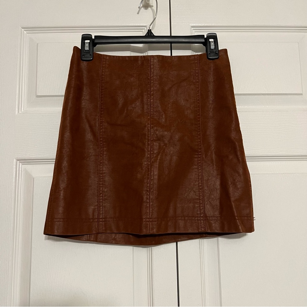 Free People Faux Suede Mini Skirt